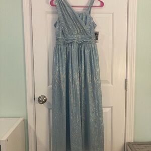 Elegant Shimmering Blue Kids Dress